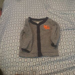 Newborn grey with black strips boy long sleeve